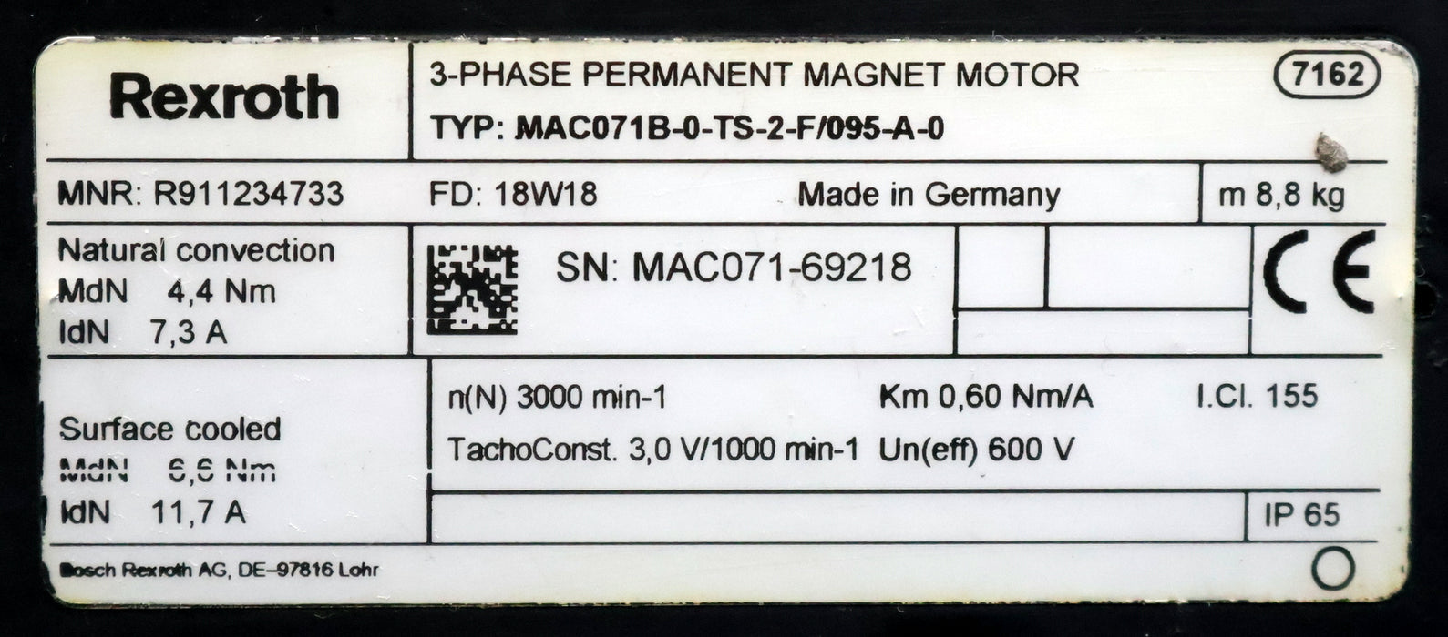 Bild des Artikels REXROTH-Servomotor-MAC071B-0-TS-2-F/095-A-0-Nr.-R911234733-n=-3000U/min