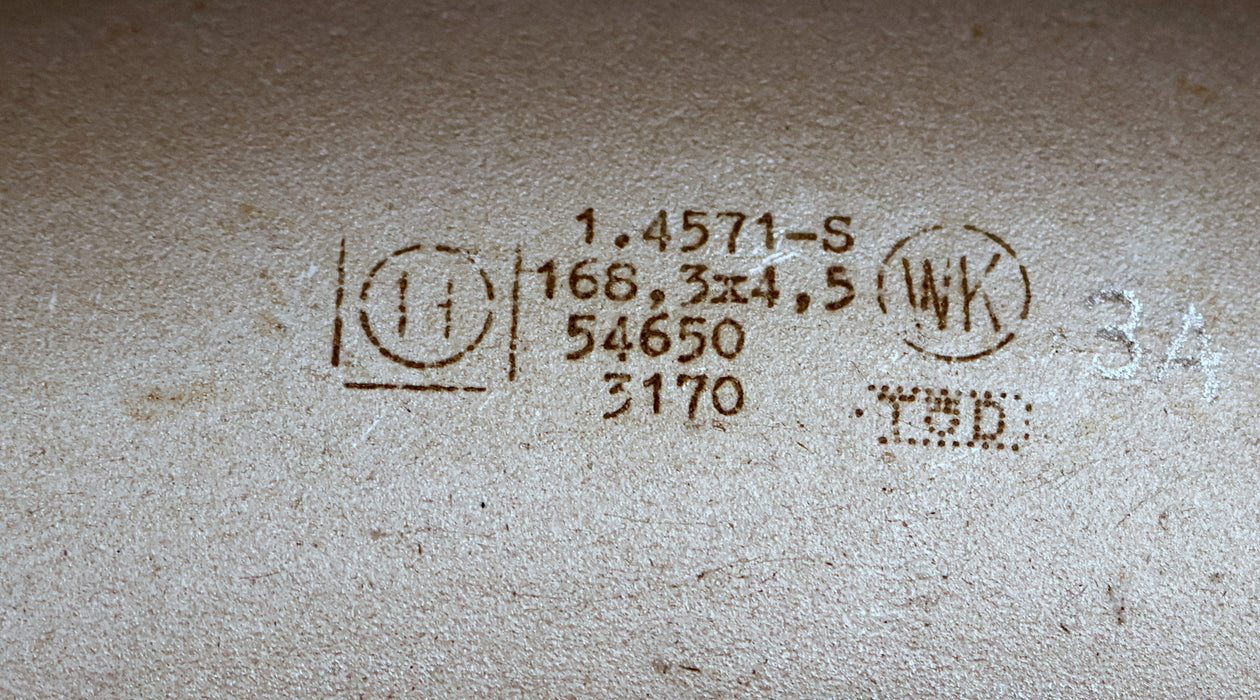 Bild des Artikels 90°-Rohrbogen-nach-DIN2605-Abmessungen-168,3x4,5mm-Material-1.4571-S-Edelstahl