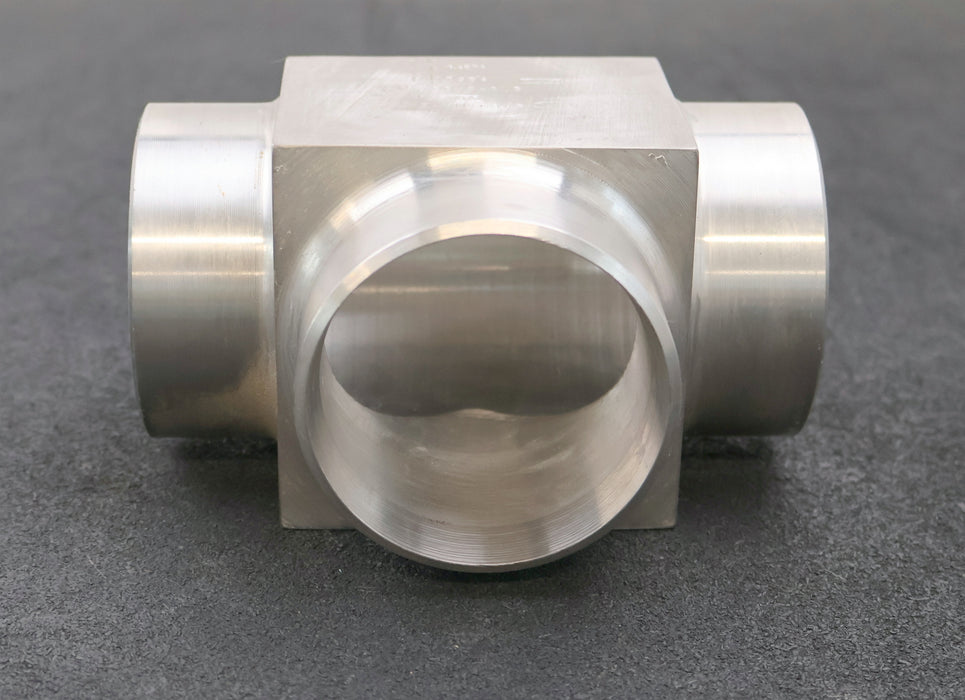 Bild des Artikels KG-Schweiß-T-Stück-nach-DIN2615-Abmessungen-88,9x2,9mm-Edelstahl-1.4571-V4A
