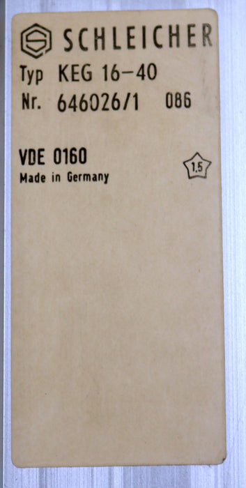 Bild des Artikels SCHLEICHER-Promodul-K-KEG-16-40-Nr:-646026-Anschlüsse-40-57-gebraucht