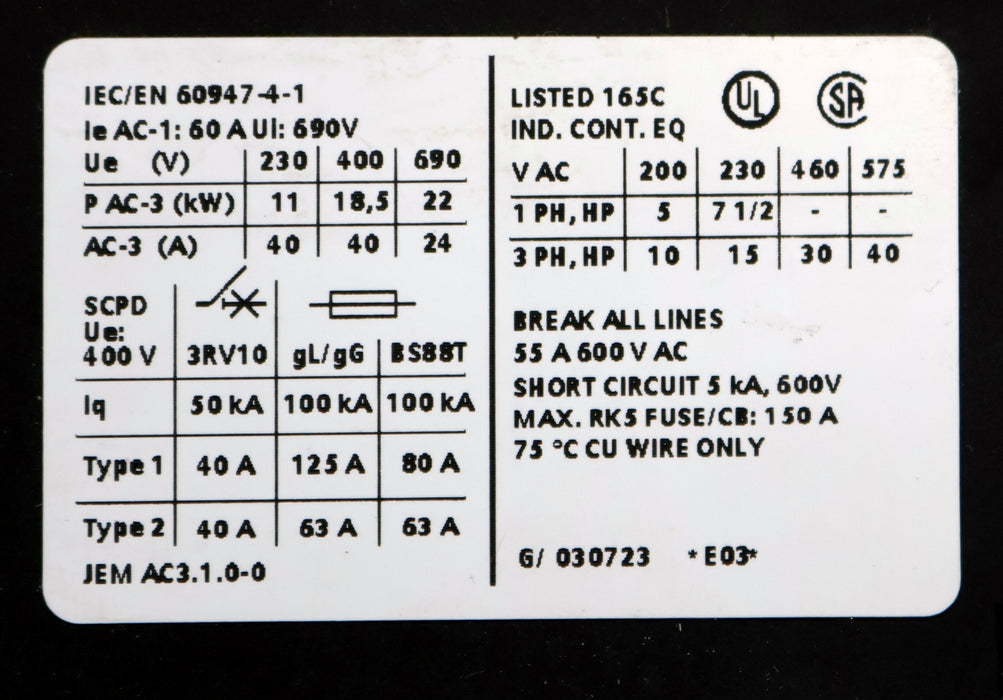 Bild des Artikels SIEMENS-SIRIUS-Schütz-3RT1035-1BB40-Spulenspannung-24VDC-gebraucht