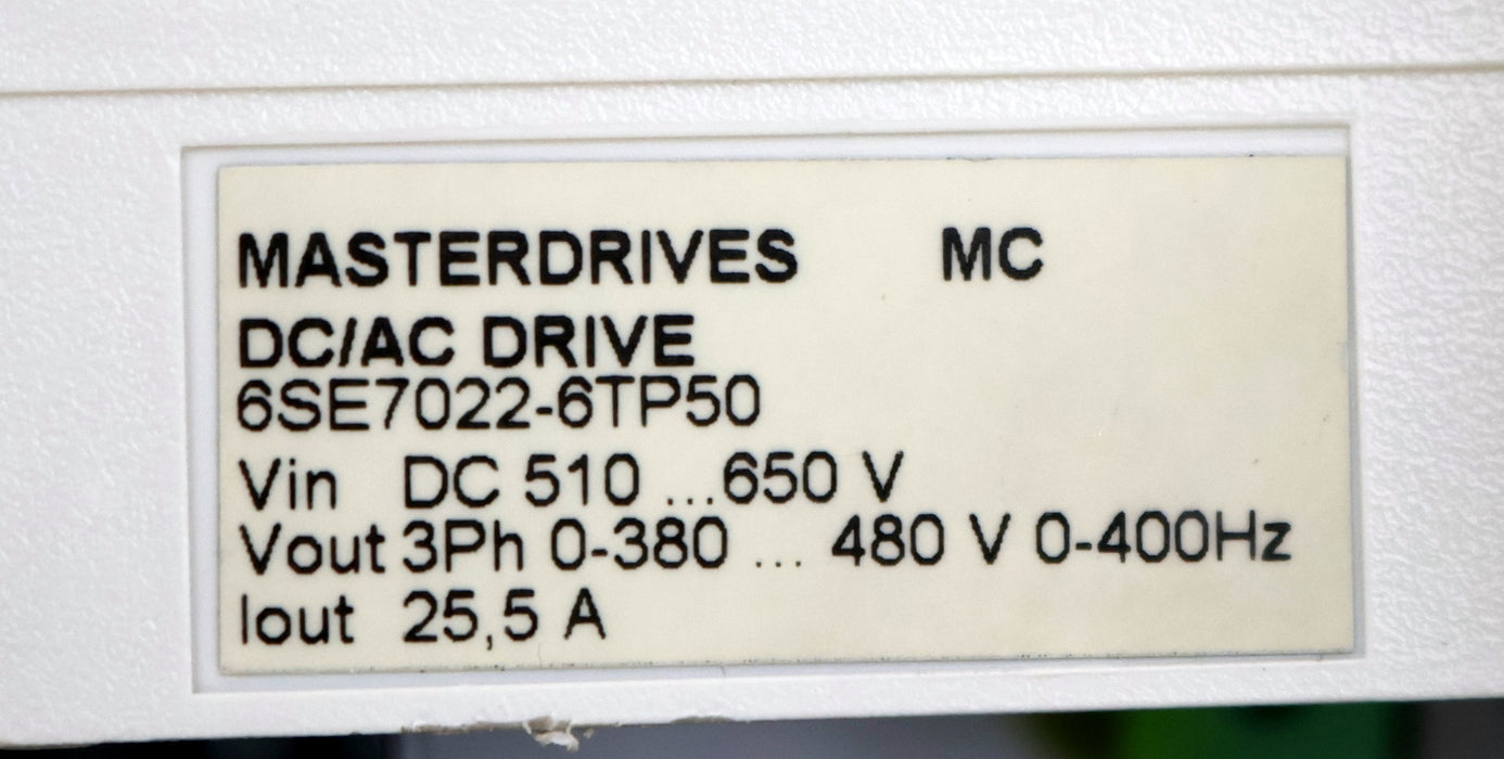Bild des Artikels SIEMENS-MASTERDRIVES-Spannungszwischenkreisumrichter-6SE7022-6TP50-Z-Z=-K80