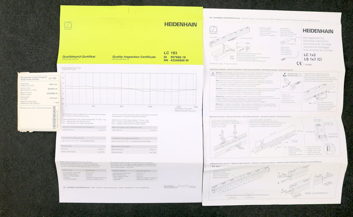 Bild des Artikels HEIDENHAIN-Glasmassstab-Linear-Encoder-LS-183/5nm-Messlänge-1840mm-ID-557680-18