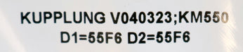 Bild des Artikels JAKOB-Metallbalgkupplung-KM550-beidseitig-Ø-55mm-Alu-Höhe-117mm-AußenØ-122mm
