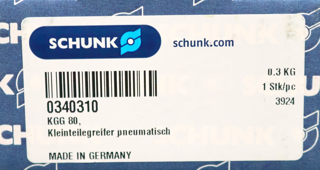 Bild des Artikels SCHUNK-pneumatischer-Kleinteilegreifer-KGG-80-Art.Nr.-0340310-unbenutzt-in-OVP
