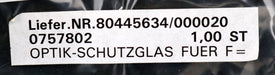 Bild des Artikels TRUMPF-Optik-Schutzglas-Mat.Nr.-0757802-Ø-100mm-für-Objekt-F=-163-unbenutzt