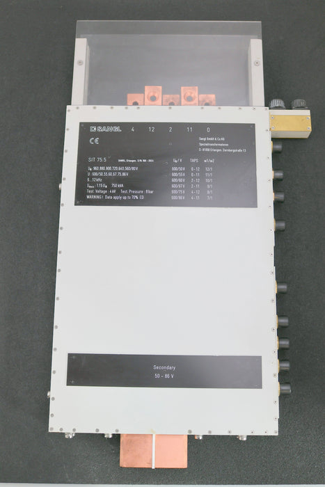 Bild des Artikels SANGL-Scheibentransformator-SIT-75.5-750kVA-50-86V-6-12KHz-unbenutzt