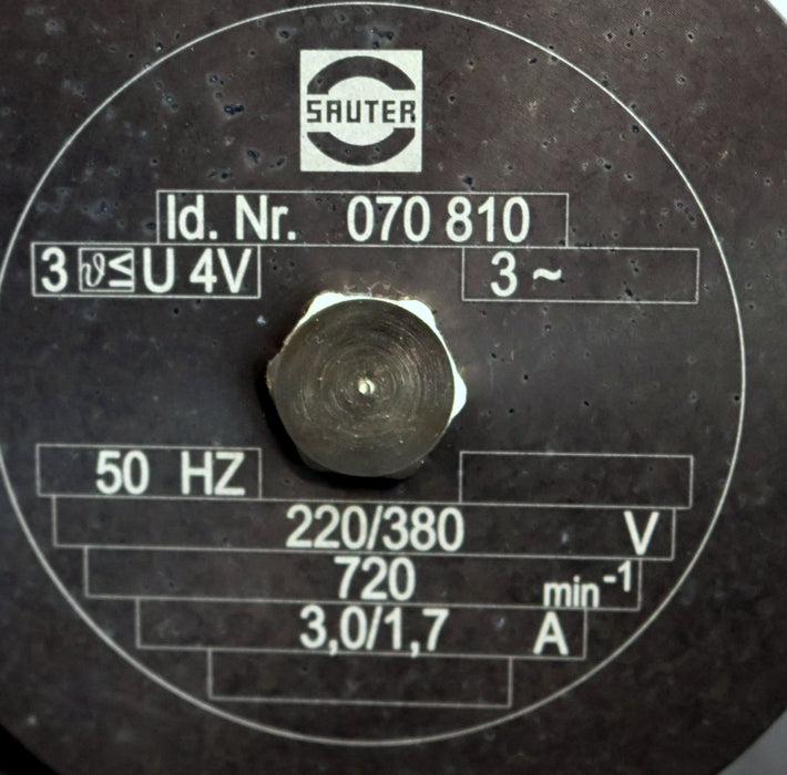 Bild des Artikels SAUTER-FEINMECHANIK-SK-989A-8p-Ident-Nr.-070810-220/380V-50Hz-720U/min-3,0/1,7A