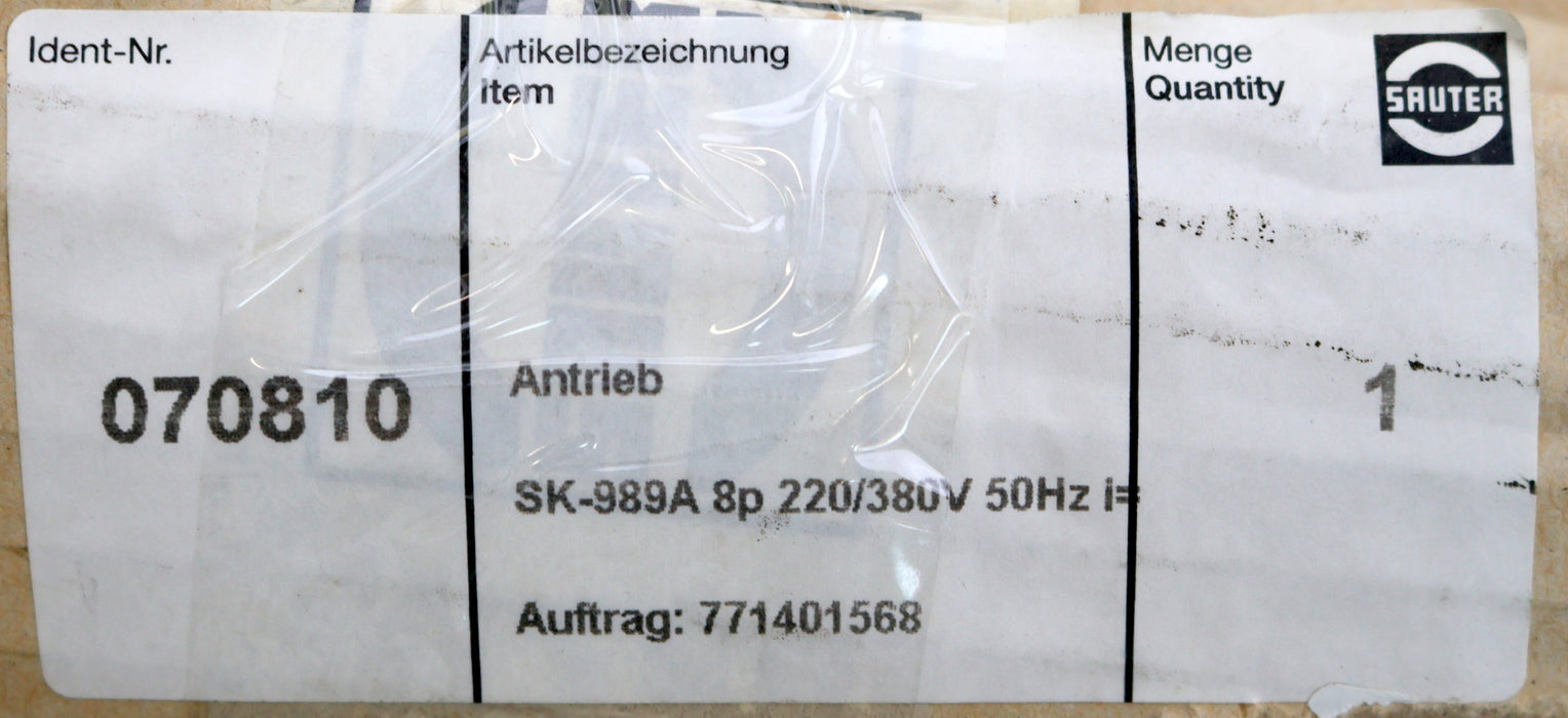 Bild des Artikels SAUTER-FEINMECHANIK-SK-989A-8p-Ident-Nr.-070810-220/380V-50Hz-720U/min-3,0/1,7A