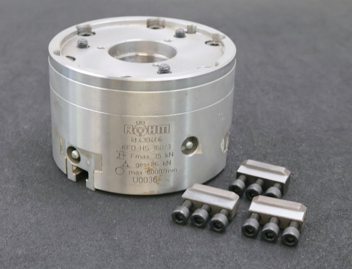 RÖHM Kraftspannfutter KFD-160/3HS 1/16 ZA140 Id.-Nr. 430466-0000 3-Bac ...