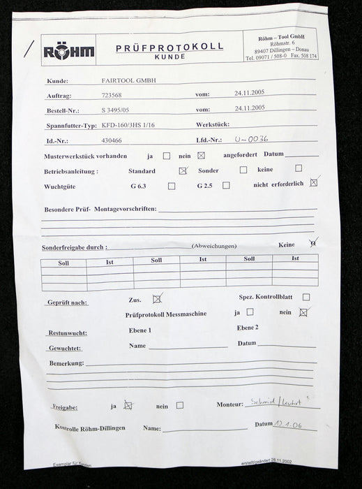 Bild des Artikels RÖHM-Kraftspannfutter-KFD-160/3HS-1/16-ZA140-Id.-Nr.-430466-0000-3-Backenfutter