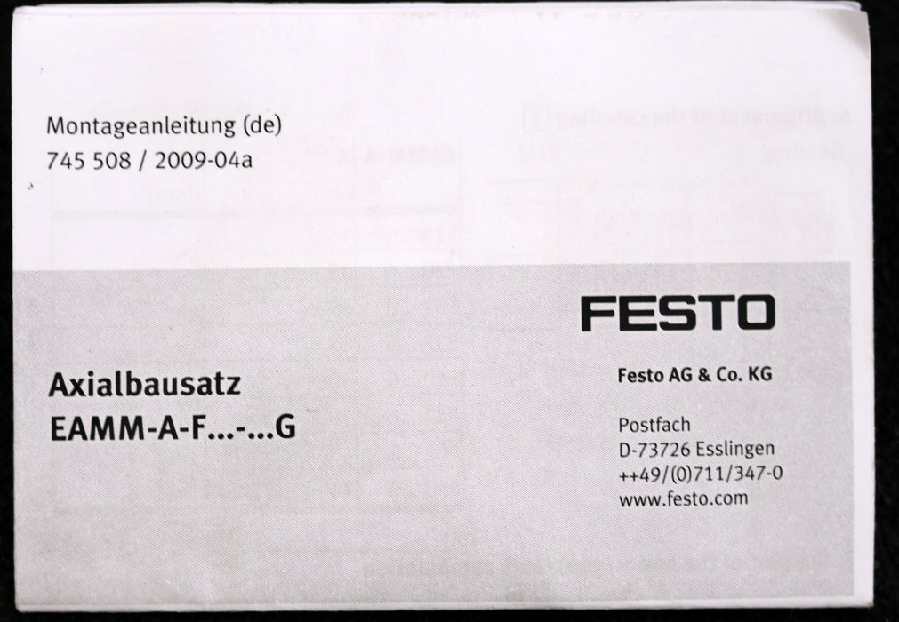 Bild des Artikels FESTO-Axialbausatz-EAMM-A-F80-120G-Mat.Nr.-550953-mit-Kupplung-EAMC-65-90-25-25