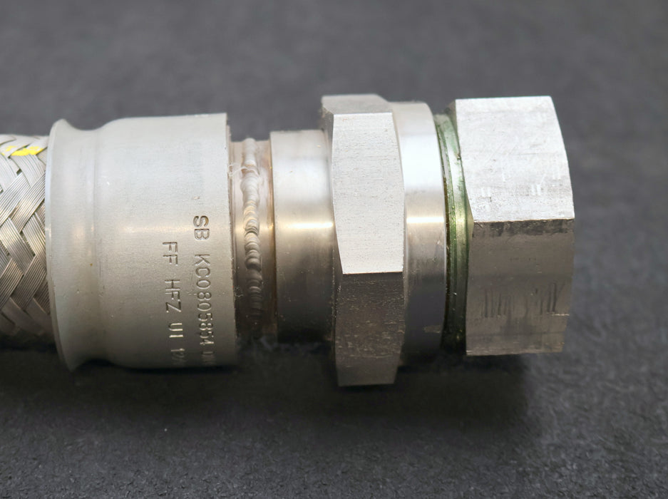 Bild des Artikels BERGHÖFER-Wellschlauch-Edelstahl-1.4571-DN40-mit-2"-Sechskantmuffe-Länge-1m