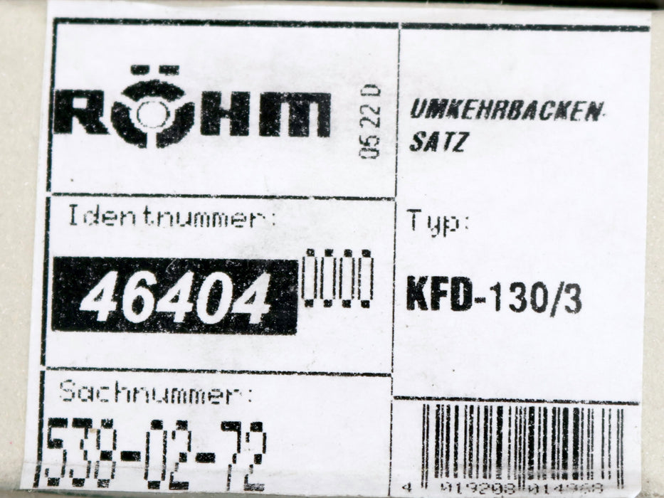 Bild des Artikels RÖHM-Umkehrbacken-Satz-Typ-KFD-130/3-ID-Nr.-46404-unbenutzt-in-OVP