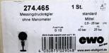 Bild des Artikels EWO-Messing-Druckregler-Modell-274.465-G-1/2"-Max.-Vordruck-40bar-0,5-25bar