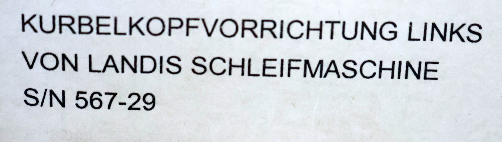 Bild des Artikels LANDIS-Kurbelkopfvorrichtung-LINKS-567-29-RM00383-1093926-überholt-mit-Abhnahme