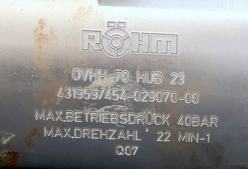 Bild des Artikels RÖHM-Hydraulischer-Vollspannzylinder-OVHH-70-Hub-23-431959/454-029070-00