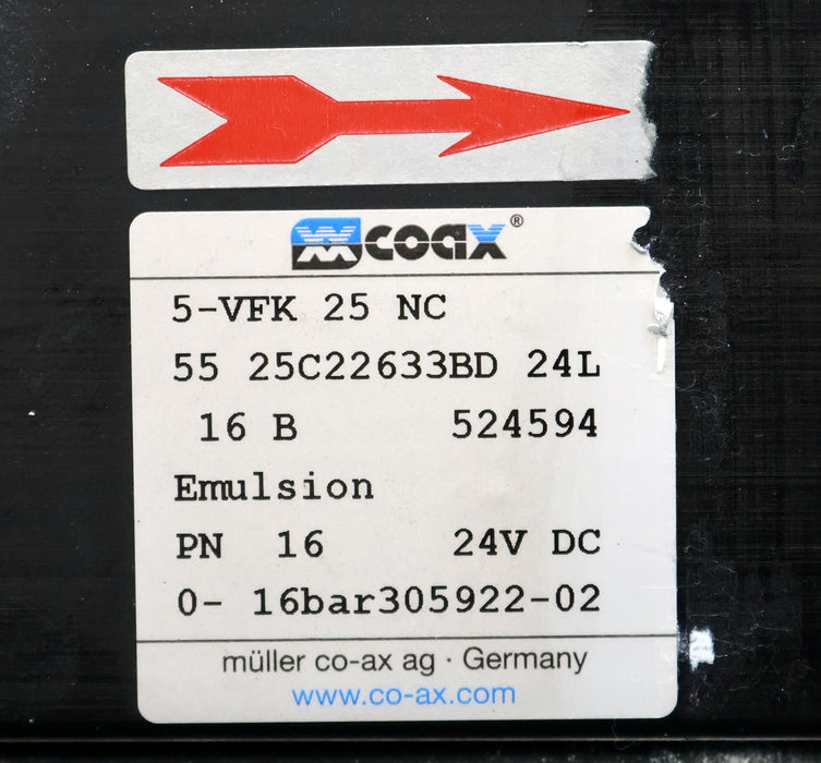 Bild des Artikels MÜLLER-COAX-2/2-Wege-coaxial-fremdgesteuertes-Ventil-5-VFK-25-NC-55-25C22633BD