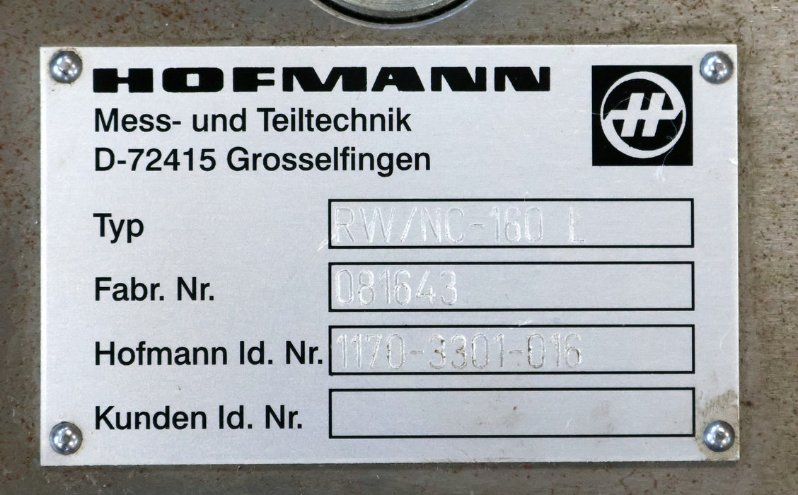 Bild des Artikels HOFMANN-Einachsiger-NC-Teilapparat-RWNC-160-!-ohne-Motor-!-DurchlassØ-60mm