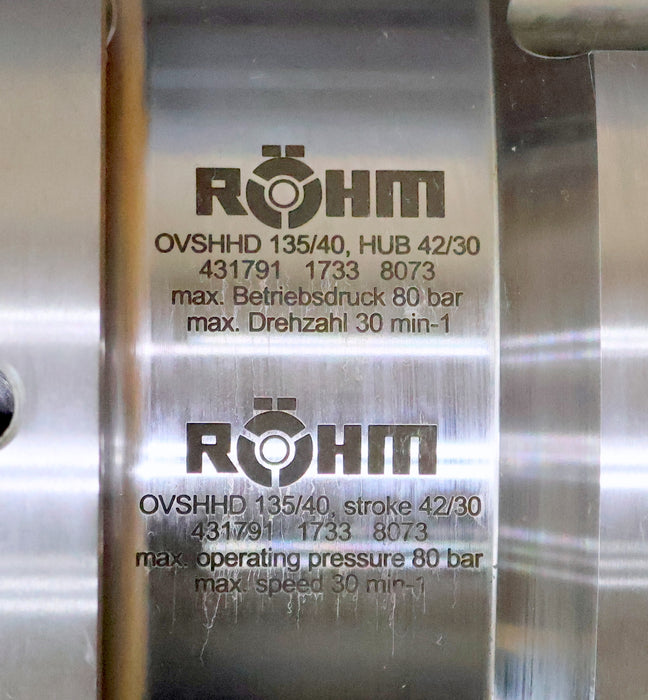 Bild des Artikels RÖHM-Doppelkolben-Spannzylinder-OVSHHD-135/40-Hub-42/30-Art.Nr.-431791