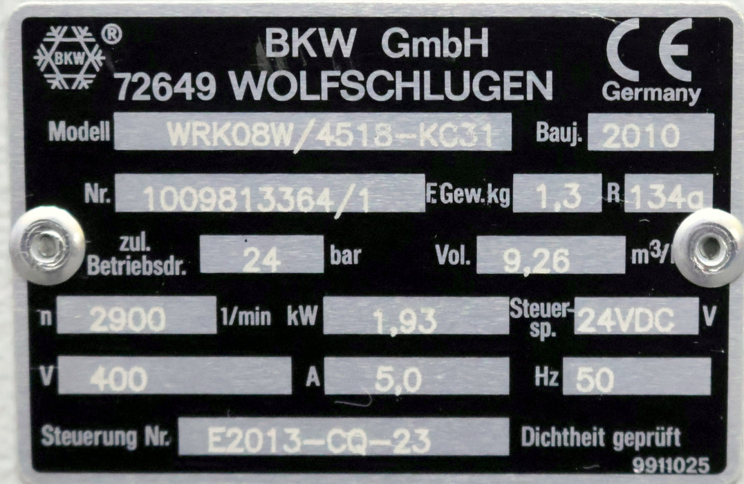 Bild des Artikels BKW-GMBH-1,93kW-Wasser-Rückkühler-WRK08W/4518-KC31-9,26m³/h-2900U/min