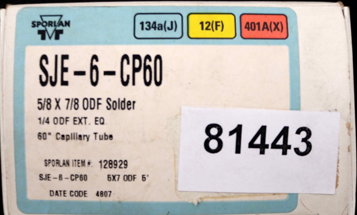Bild des Artikels SPORLAN-Thermostatisches-Expansionsventil-SJE-6-CP60-5/8x7/8-ODF-Solder