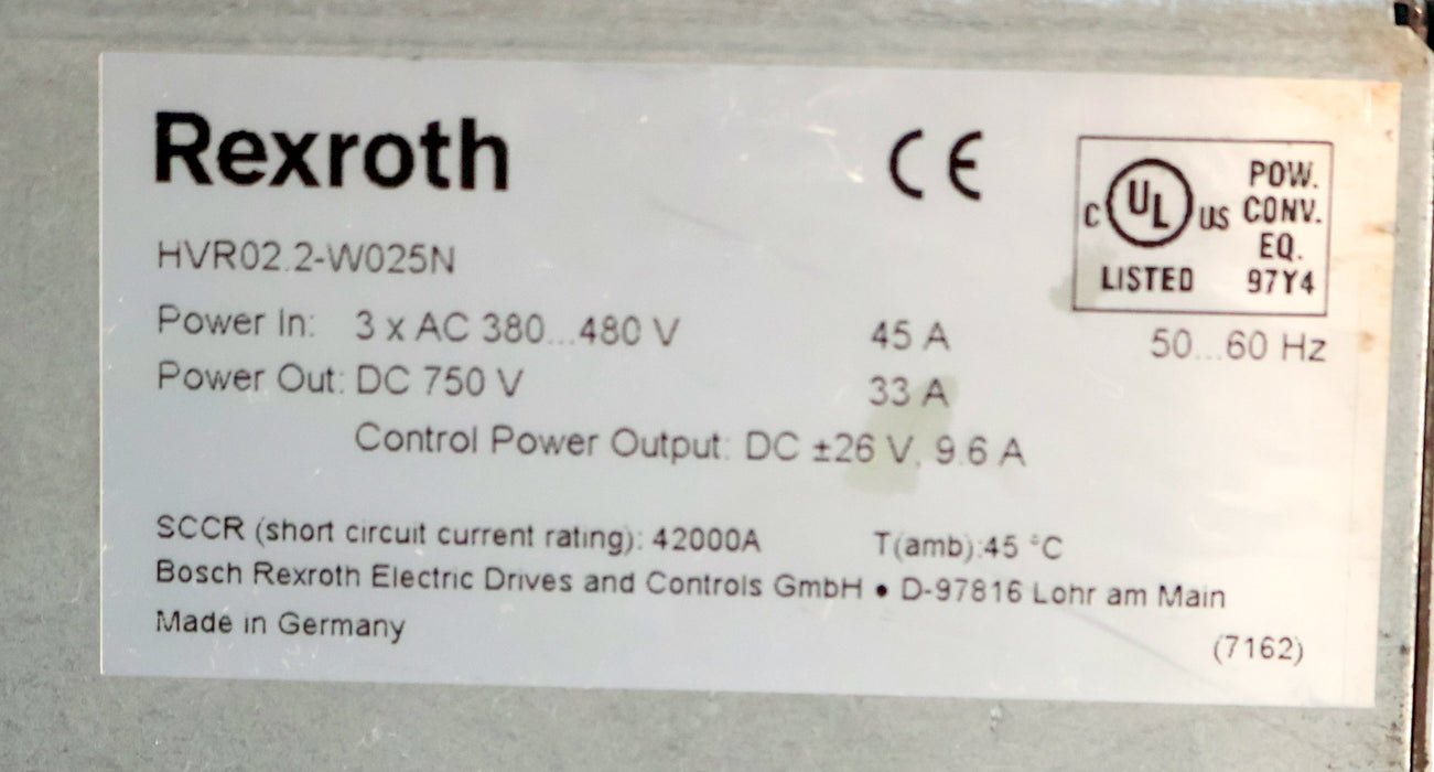 Bild des Artikels REXROTH-Versorgungseinheit-HVR02.2-W025N-Input-3x-AC-380-480V-45A-50-60Hz