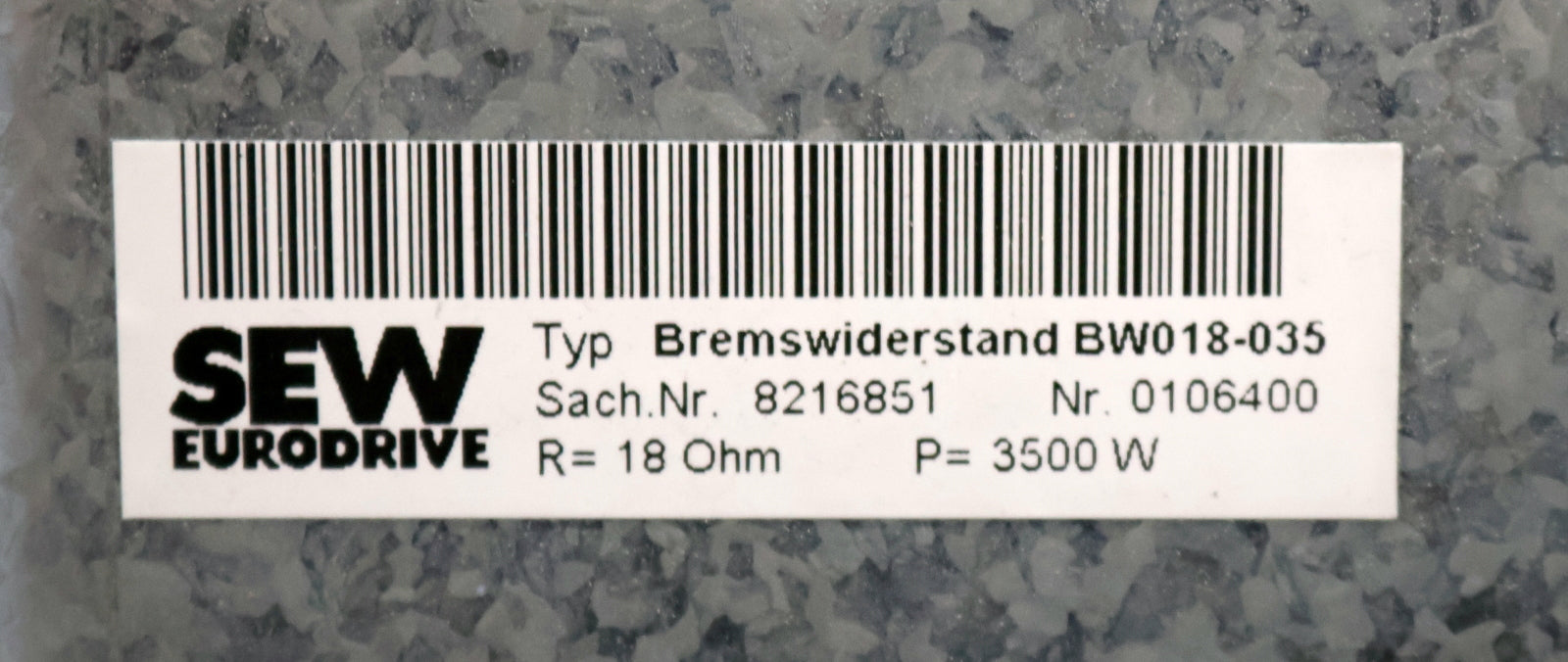 Bild des Artikels SEW-Bremswiderstand-BW018-035-Sach-Nr.-8216851-R=-18-Ohm-P=-3500W---geprüft!--