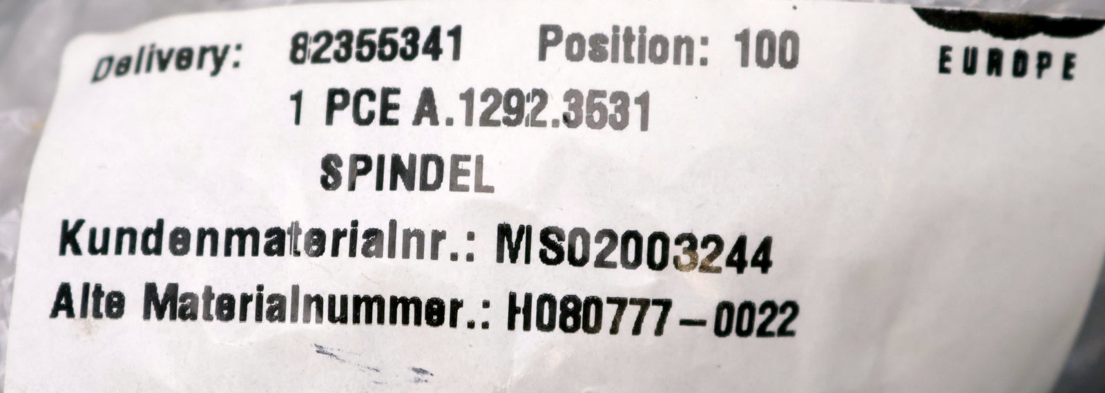 Bild des Artikels FFG-Spindel-Art.Nr.-A.1292.3531-unbenutzt