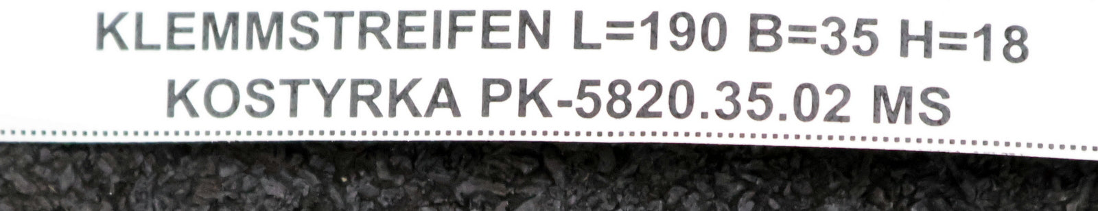 Bild des Artikels KOSTYRKA-Klemmstreifen-PK-Art.Nr.-5820.35.02-Material-Messing-Länge-190mm