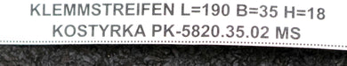 Bild des Artikels KOSTYRKA-Klemmstreifen-PK-Art.Nr.-5820.35.02-Material-Messing-Länge-190mm