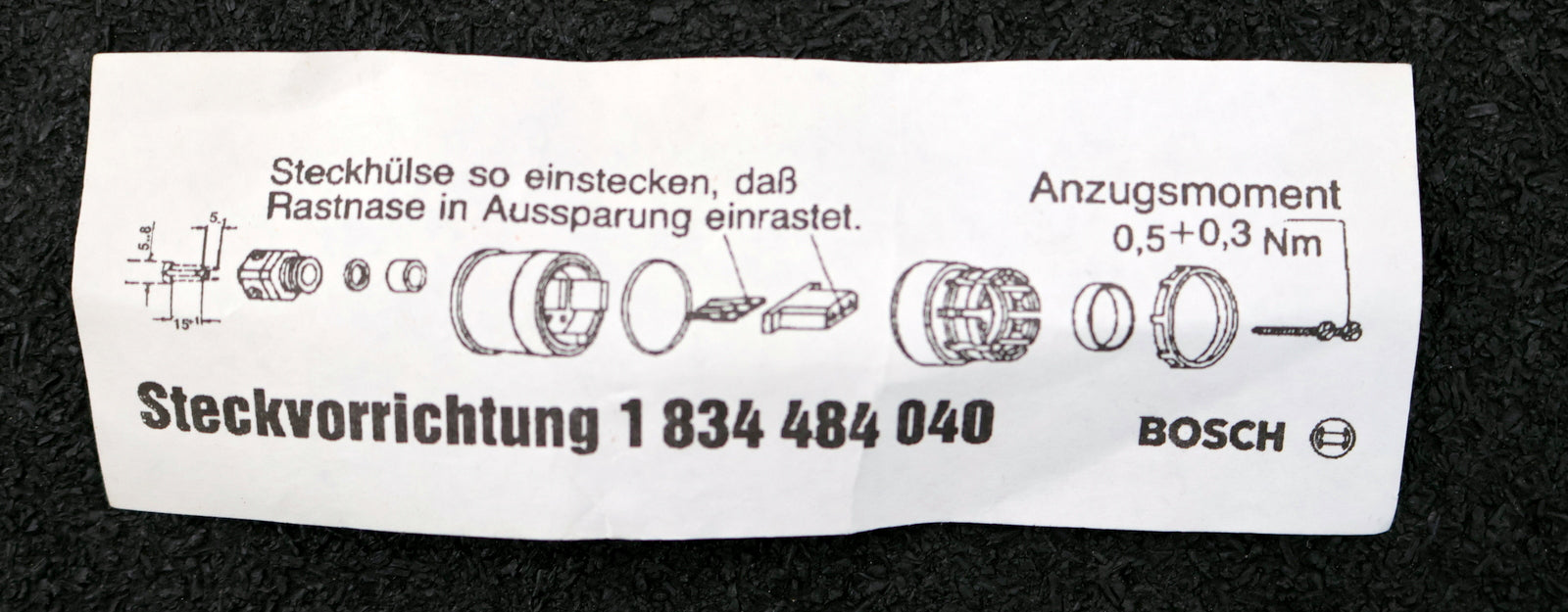 Bild des Artikels BOSCH-Steckvorrichtung-Art.Nr.-1-834-464-040-unbenutzt-in-OVP