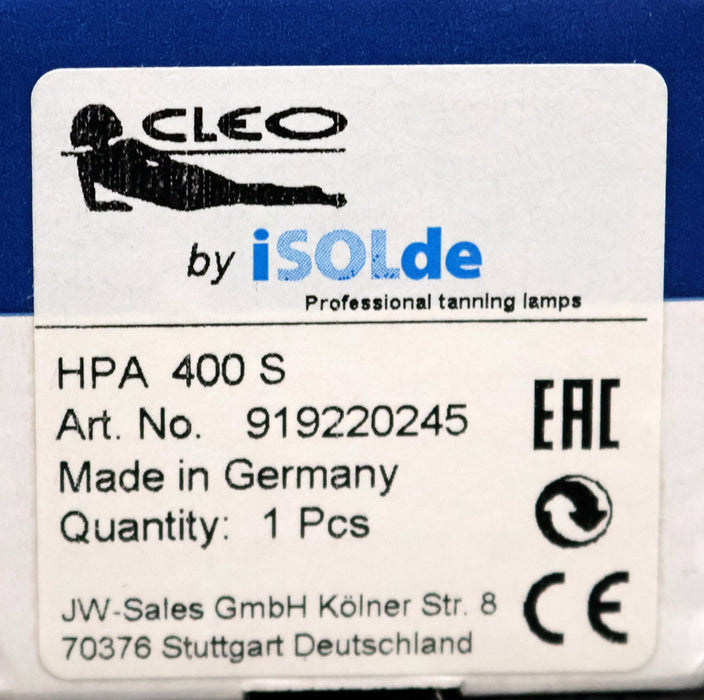 Bild des Artikels ISOLDE-UV-Ersatzbirne-CLEO-HPA-400S-Art.No.-919220245-Einspannlänge-117,5mm