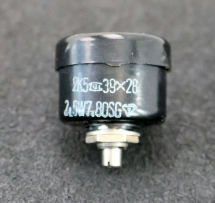 Bild des Artikels VEB-KIETZE-Messdrahtdrehwiderstand-2K5GL39x38-2500-Ohm-2,5W7,80SG-gebraucht