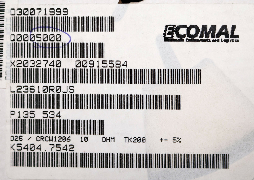 Bild des Artikels ECOMAL-2500x-SMD-Widerstand-10Ω-CR1206-10-Ohm-Model-915584