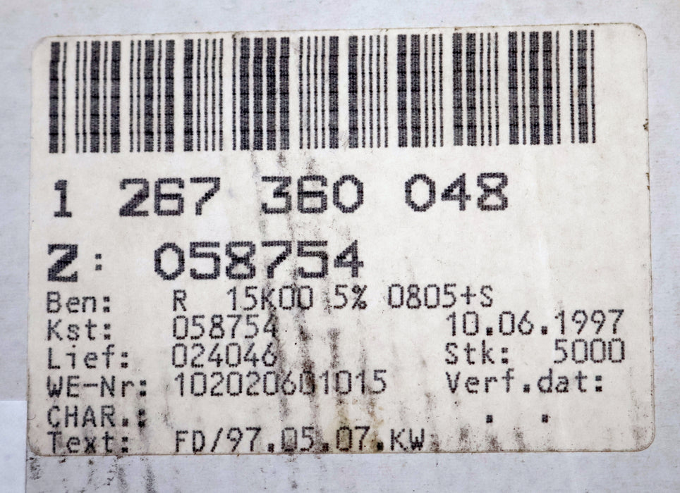 Bild des Artikels BOSCH-5000x-SMD-Widerstand-15kΩ-1-267-360-048-15000-Ohm-Model-0805+S