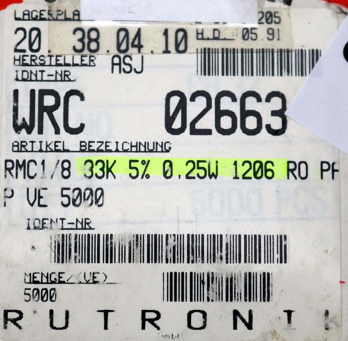 Bild des Artikels ASJ-500x-SMD-Widerstand-33kΩ-1206-RMC1/8-33000-Ohm-Model-WRC02663-CR32