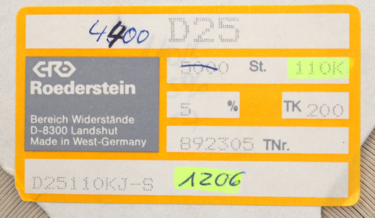 Bild des Artikels EPCOS-4400x-SMD-Widerstand-110kΩ-1206-D25-110000-Ohm-Model-D25110KJ-S