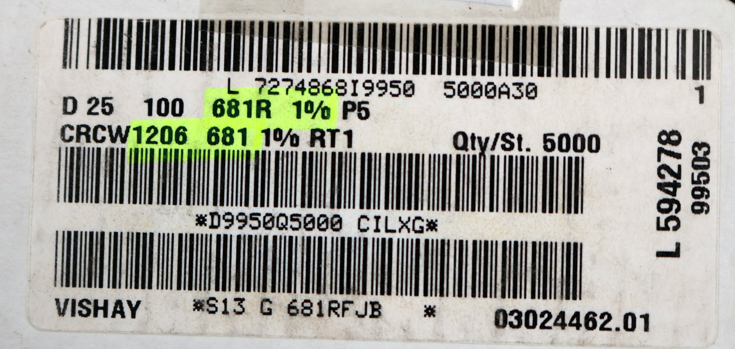 Bild des Artikels VISHAY-3500x-SMD-Widerstand-681Ω-CRCW1206-RT1-681-Ohm-Model-03024462.01
