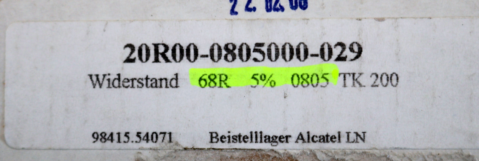 Bild des Artikels VISHAY-5000x-SMD-Widerstand-68Ω-CRCW0805-RT1-68-Ohm-Model-03020459.01