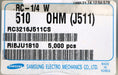 Bild des Artikels SAMSUNG-2000x-SMD-Widerstand-510Ω-1206-510-Ohm-Model-RC3216J511CS-RC-1/4W