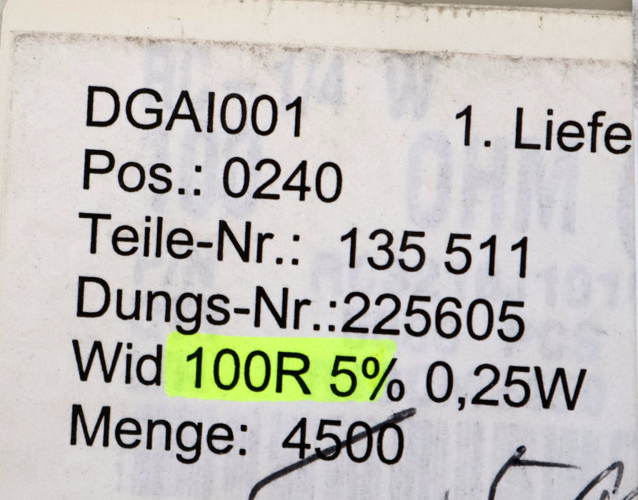 Bild des Artikels SAMSUNG-1000x-SMD-Widerstand-100Ω-1206-100-Ohm-Model-RC3216J101CS-RC-1/4W