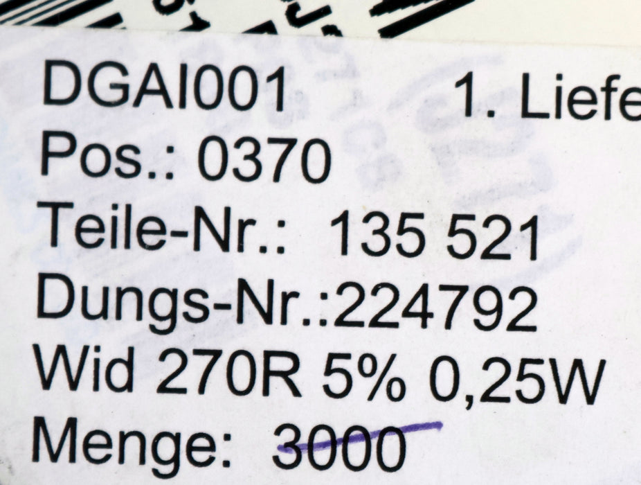 Bild des Artikels SAMSUNG-3000x-SMD-Widerstand-270Ω-1206-270-Ohm-Model-RC3216J271CS-RC-1/4W