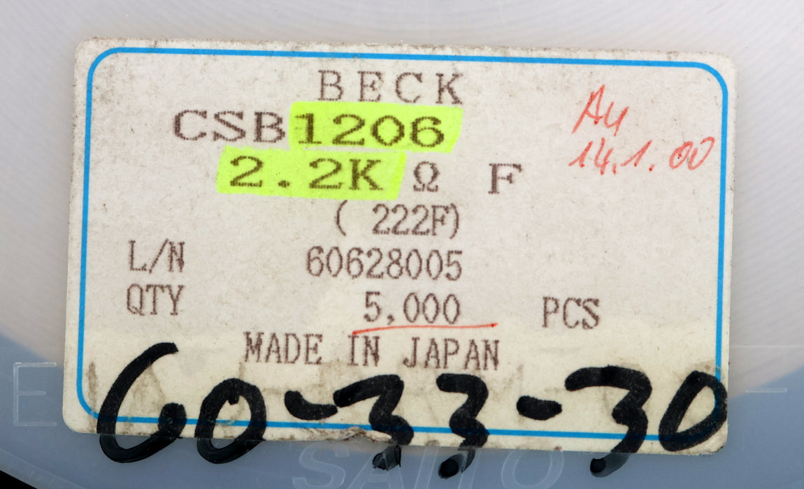 Bild des Artikels BECK-4500x-SMD-Widerstand-2,2kΩ-CSB-1206-2200-Ohm-Model-60628005