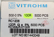 Bild des Artikels VITROHM-1000x-SMD-Widerstand-100Ω-RC1206-100-Ohm-Model-502