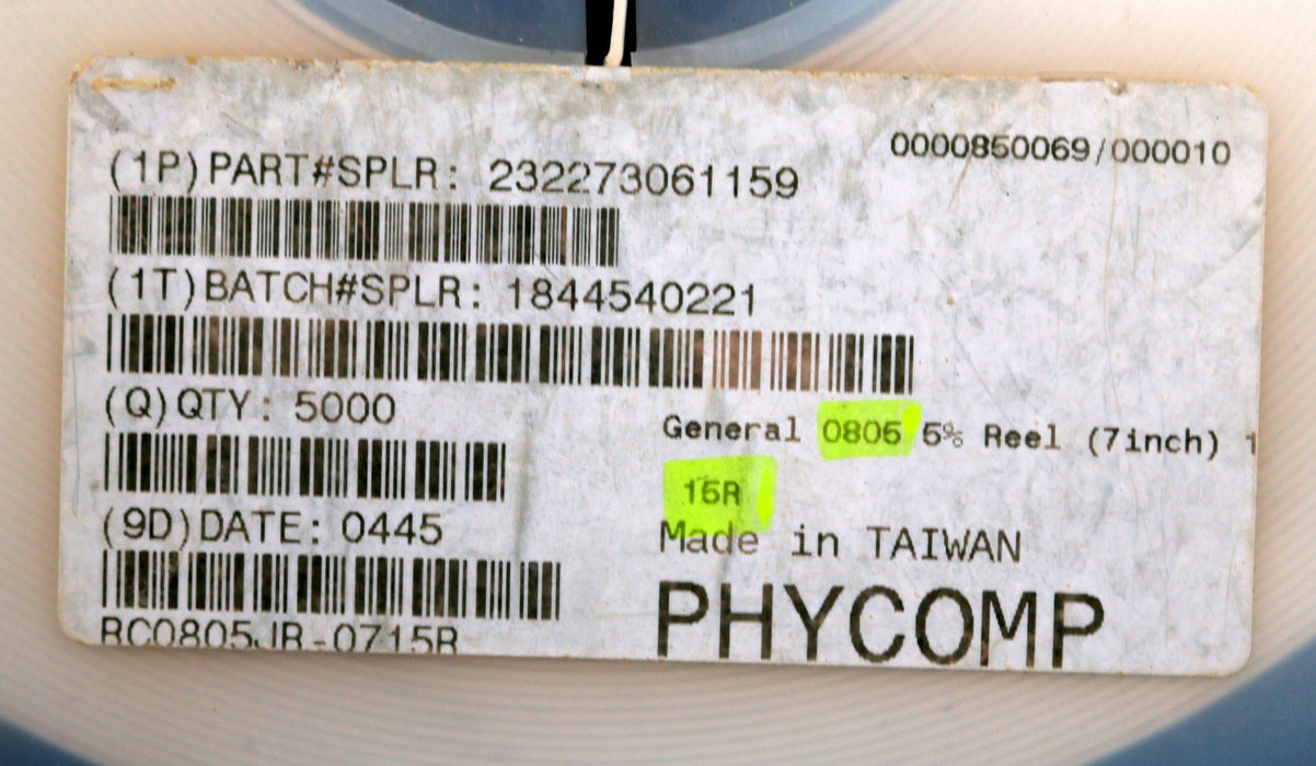Bild des Artikels PHYCOMP-5000x-SMD-Widerstand-15kΩ-RC0805JR-0715R-15-Ohm-Model-232273061159