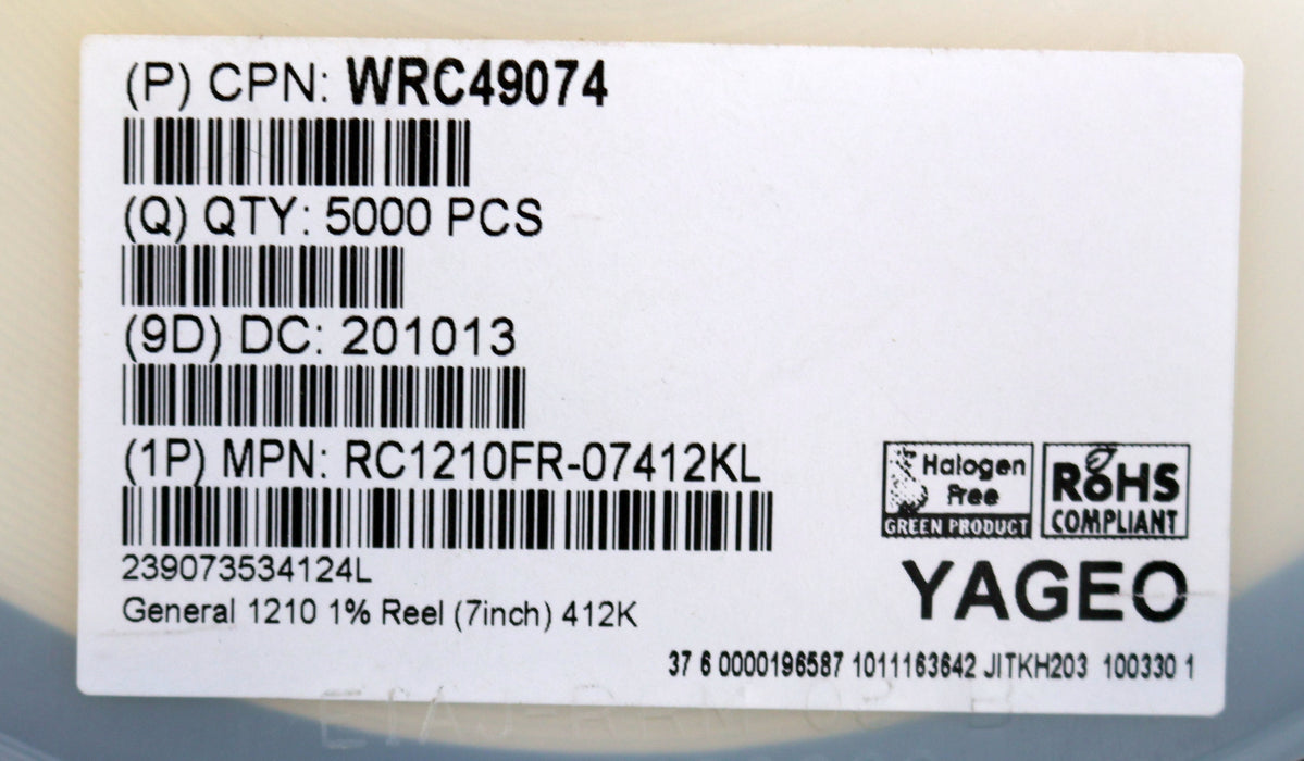 Bild des Artikels YAGEO-5000x-SMD-Widerstand-412kΩ-RC1210FR-07-412000-Ohm-Model-WRC49074