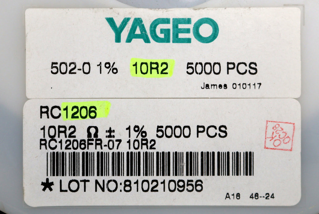 Bild des Artikels YAGEO-3000x-SMD-Widerstand-10,2Ω-1206-10,2-Ohm-Model-502-0-RC1206FR-07