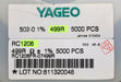Bild des Artikels YAGEO-2000x-SMD-Widerstand-499Ω-1206-499-Ohm-Model-502-0-RC1206FR-07
