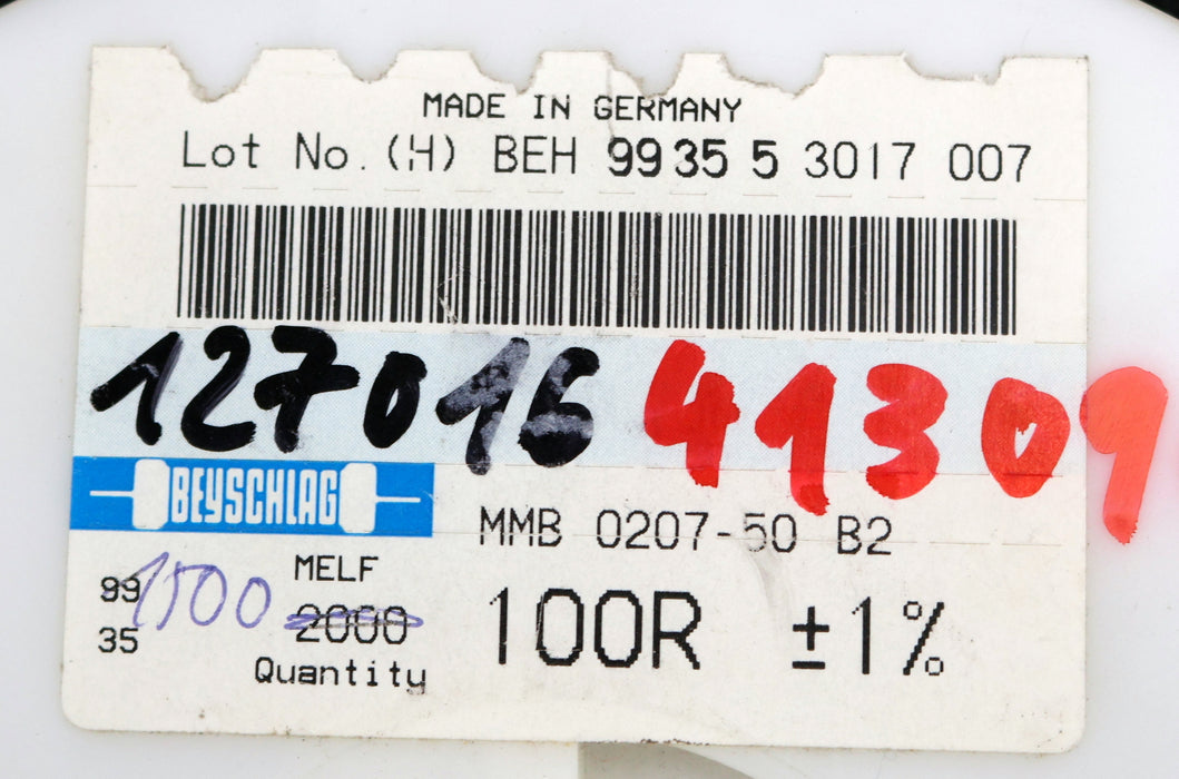 Bild des Artikels BEYSCHLAG-1500x-SMD-Widerstand-100Ω-MELF-100-Ohm-Model-MMB-0207-50